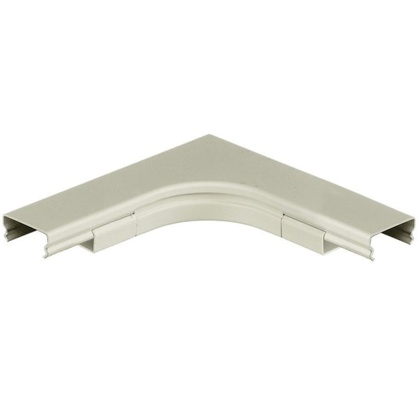 Hubbell Wiring Device-Kellems Flat Elbow Raceway, HBL2400 Series, 6 in W, 0.9 in H, 6 in L, Ivory HBL2411DFOIV - main